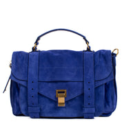 Proenza Schouler Blue Suede PS1 Satchel Bag for the best price at Labellov