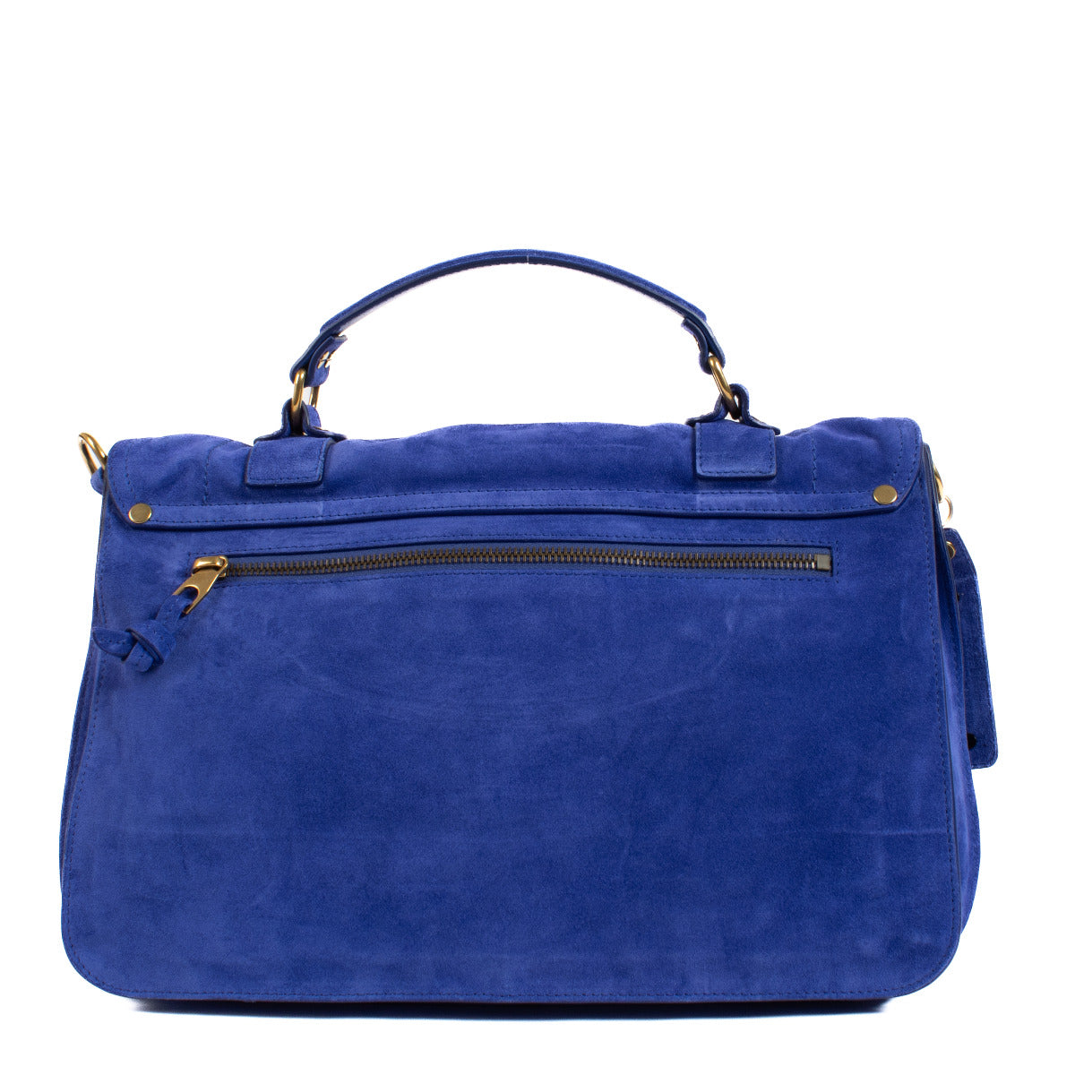 Proenza Schouler Blauwe Suède PS1 Satcheltas