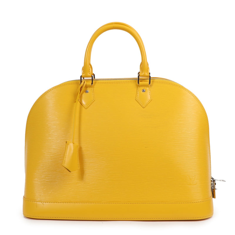 Louis Vuitton Alma GM Citron Epi Leather Top Handle Bag