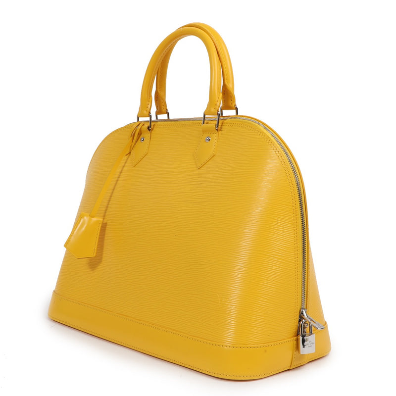 Louis Vuitton Alma GM Citron Epi Leather Top Handle Bag