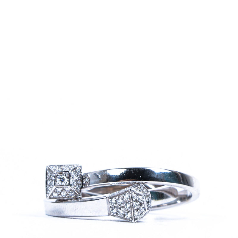 Gucci Diamonds 18K White Gold Double Ring