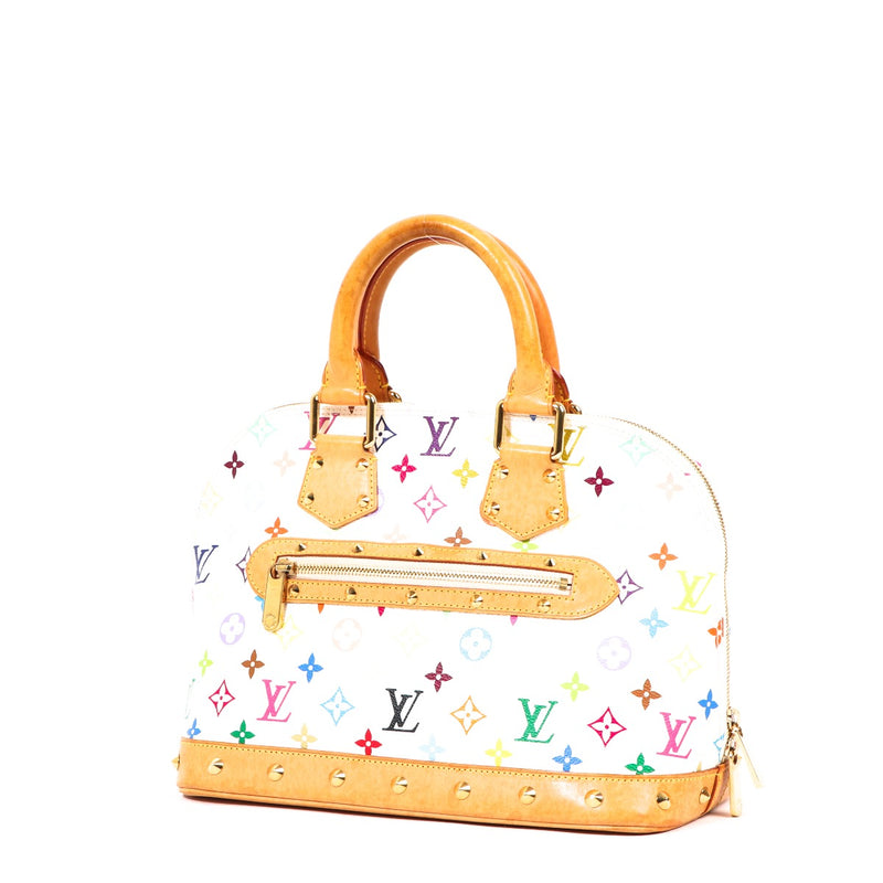 Louis Vuitton Alma PM Witte Monogram Multicolor Canvas Takashi Murakami
