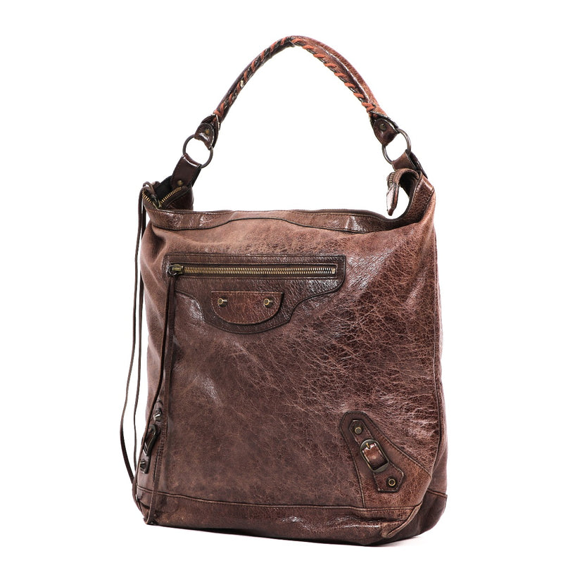 Balenciaga Brown Arena Day Shoulder Bag