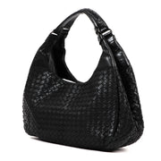 Buy online authentic second hand Bottega Veneta Black Intrecciato Shoulder Bag in very good condition at Labellov in Antwerp Brussel, Knokke