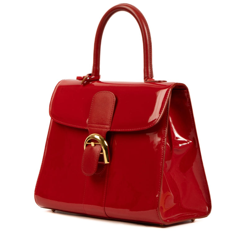 Shop 100% authentic second-hand Delvaux Red Patent MM Brillant Bag on Labellov.com