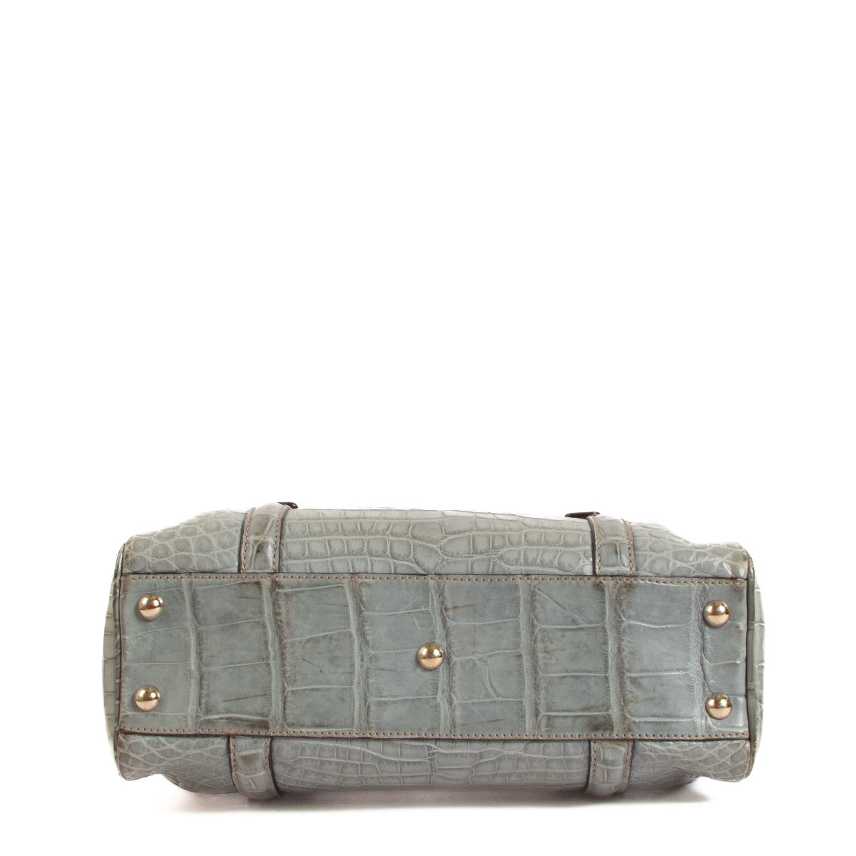 authentic second hand Gucci Grey Alligator Britt Boston Bag on Labellov.com