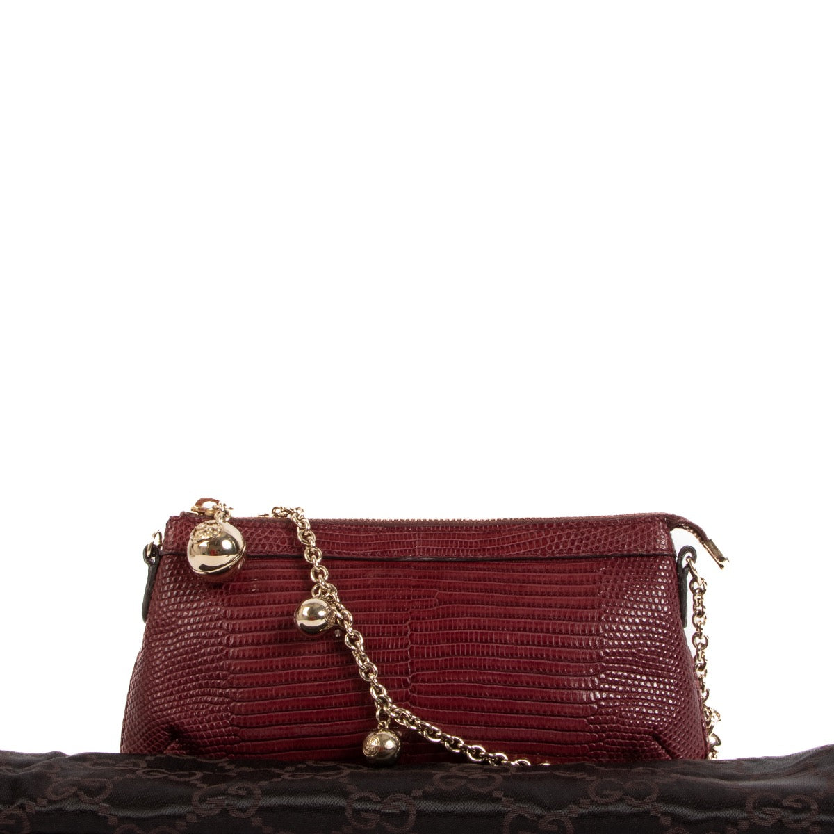 authentic second hand Gucci Burgundy Lizard Clutch on Labellov.com