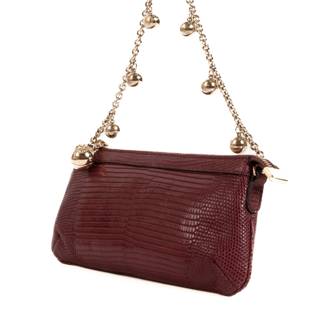authentic second hand Gucci Burgundy Lizard Clutch on Labellov.com