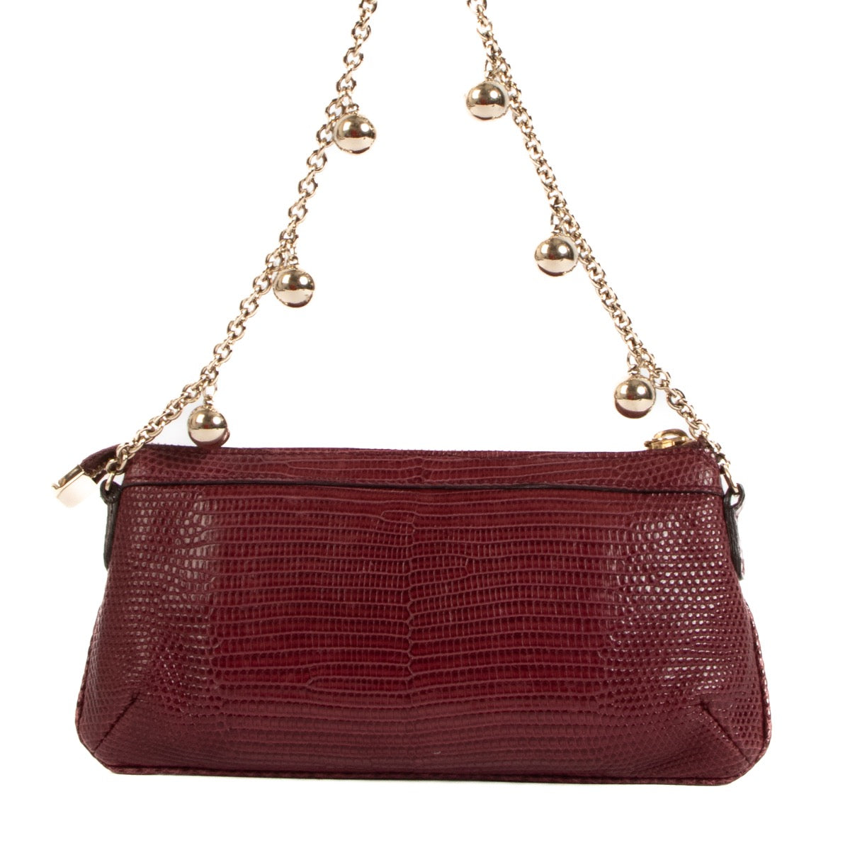 authentic second hand Gucci Burgundy Lizard Clutch on Labellov.com