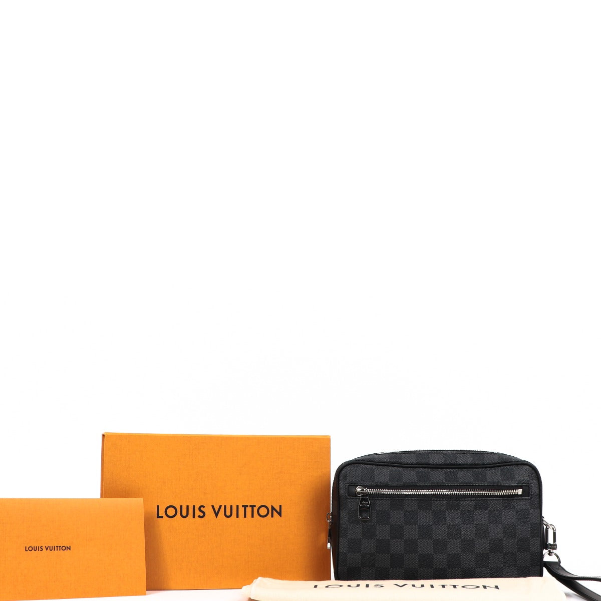 Louis Vuitton Pochette Kasai Damier Graphite Clutch