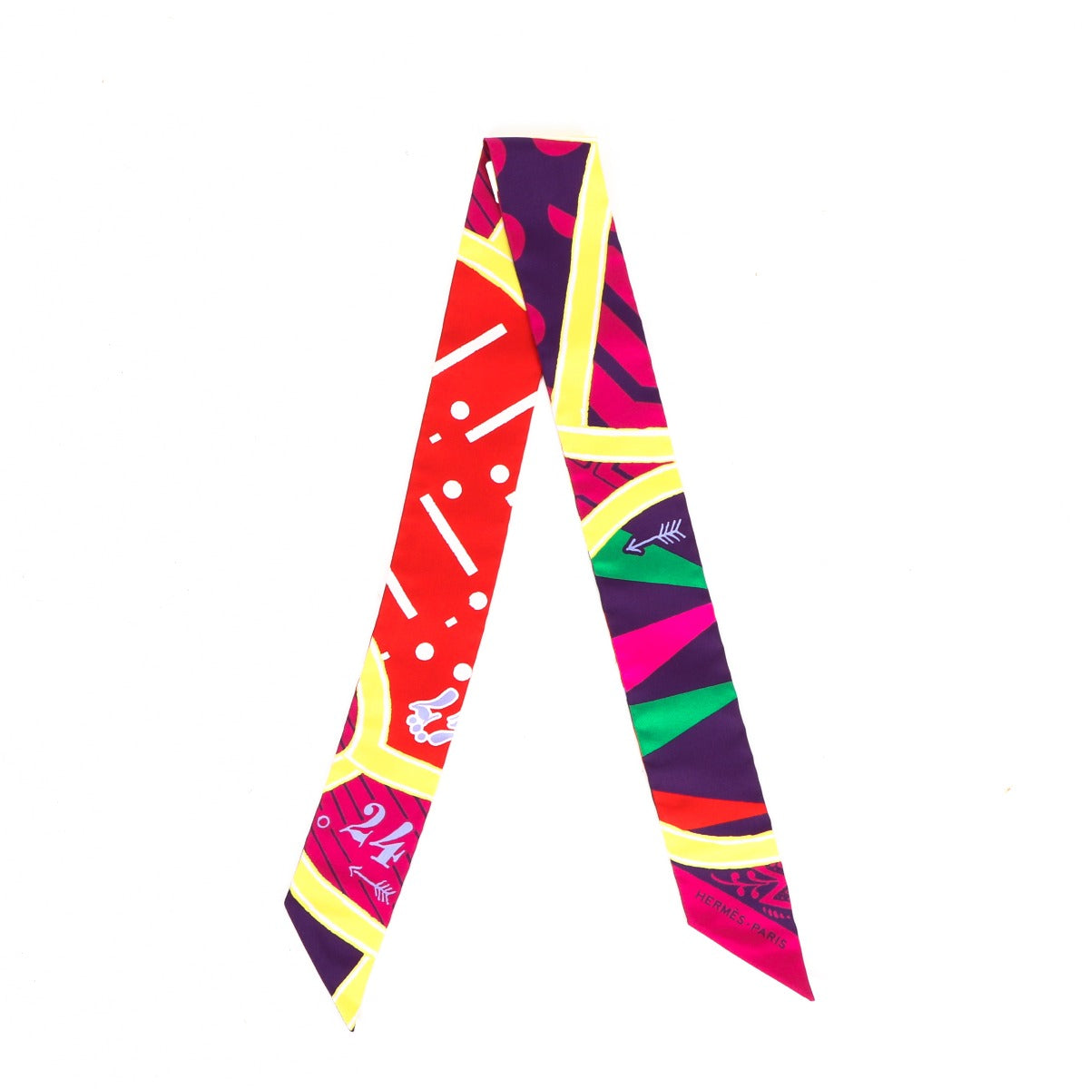 Hermès Fuchsia Jeu De Soie Twilly Scarf