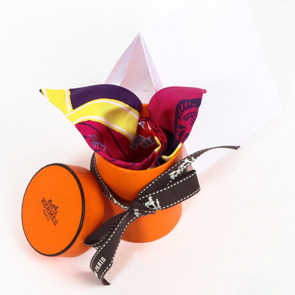 Hermès Fuchsia Zijden Jeu De Soie Twilly Sjaal
