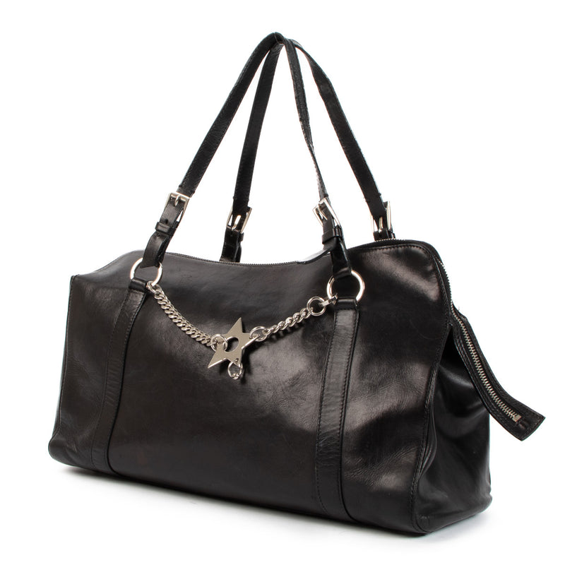 Christian Dior Black Hardcore Star Piercing Tote Bag