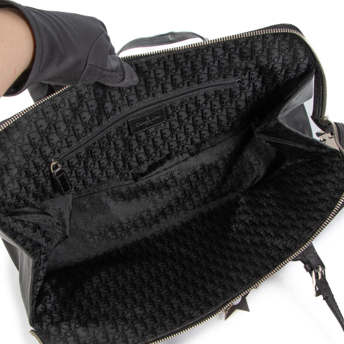 Christian Dior Black Hardcore Star Piercing Tote Bag