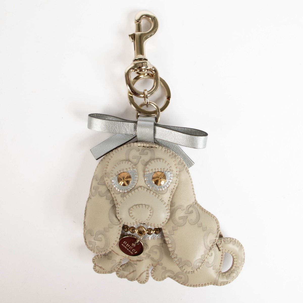 Authentic pre-loved Gucci Grey Guccissima Sam Bag Charm on Labellov.com