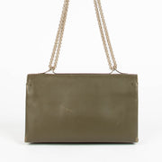 Authentic pre-loved Valentino Garavani Green Leather Va Va Vroom Chain Clutch on Labellov.com