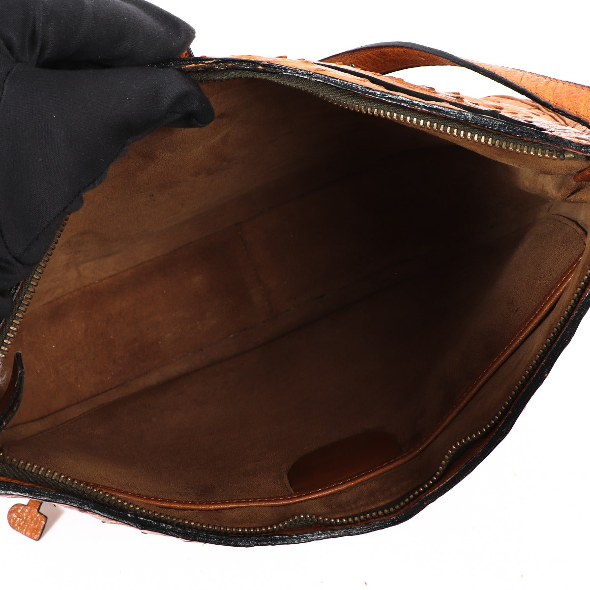Delvaux Camel Vintage Struisvogel Schoudertas