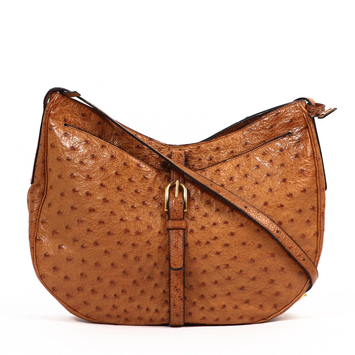 Delvaux Camel Vintage Struisvogel Schoudertas
