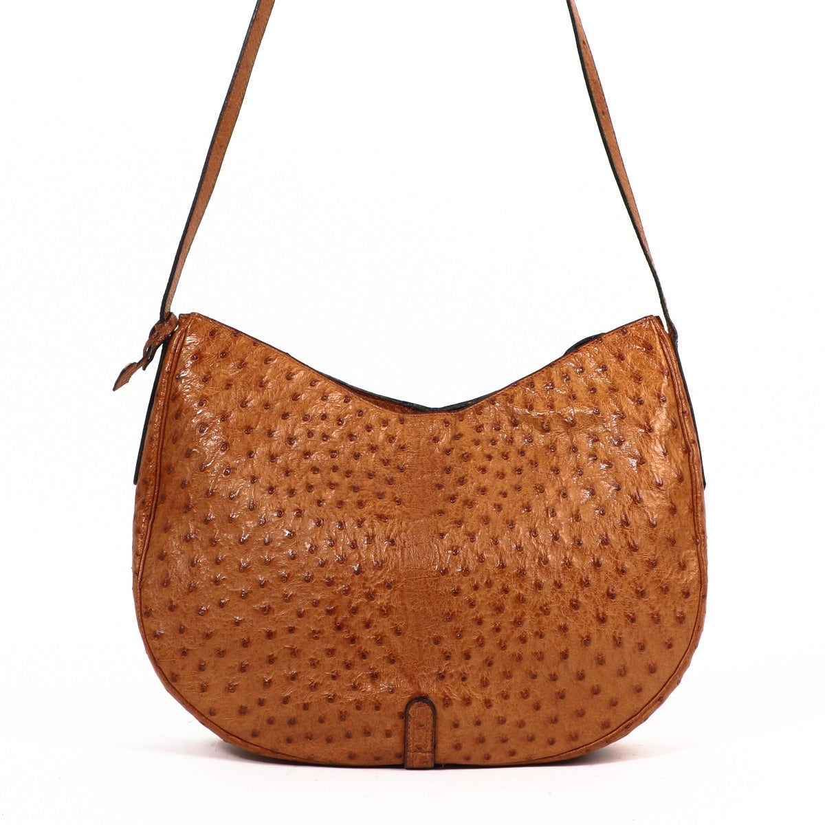 Delvaux Camel Vintage Struisvogel Schoudertas
