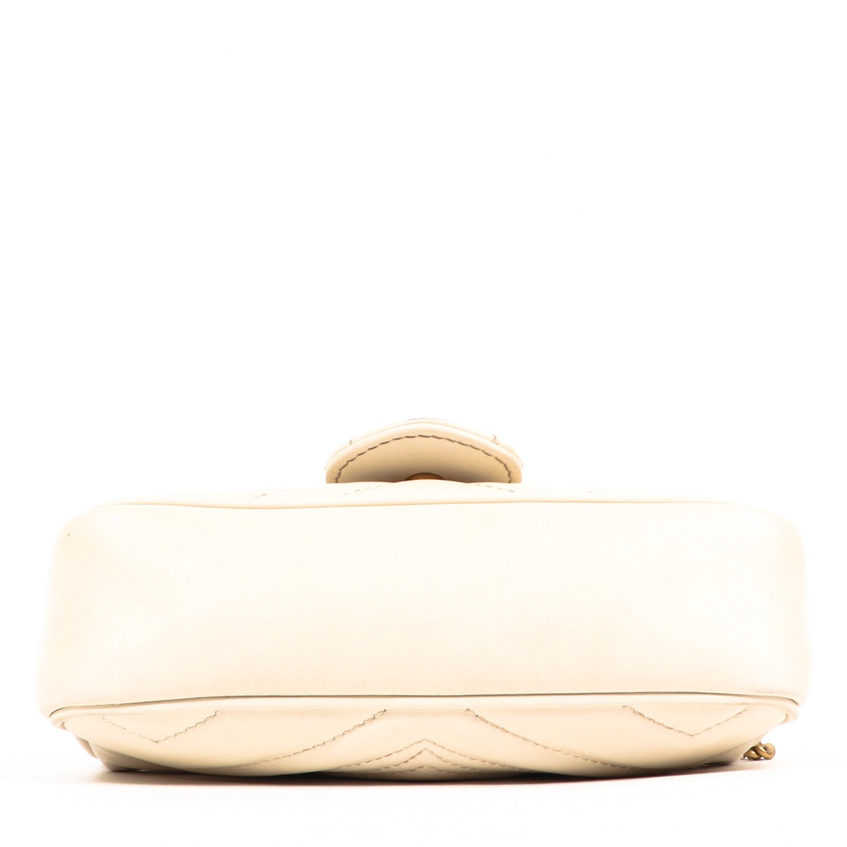 Gucci Wit GG Marmont Super Mini Crossbody Tas