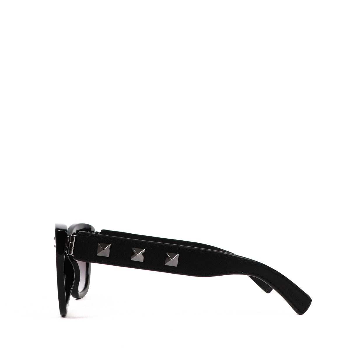 Valentino Garavani Black Studded Metal Sunglasses