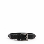 Valentino Black Studded Leather Bracelet