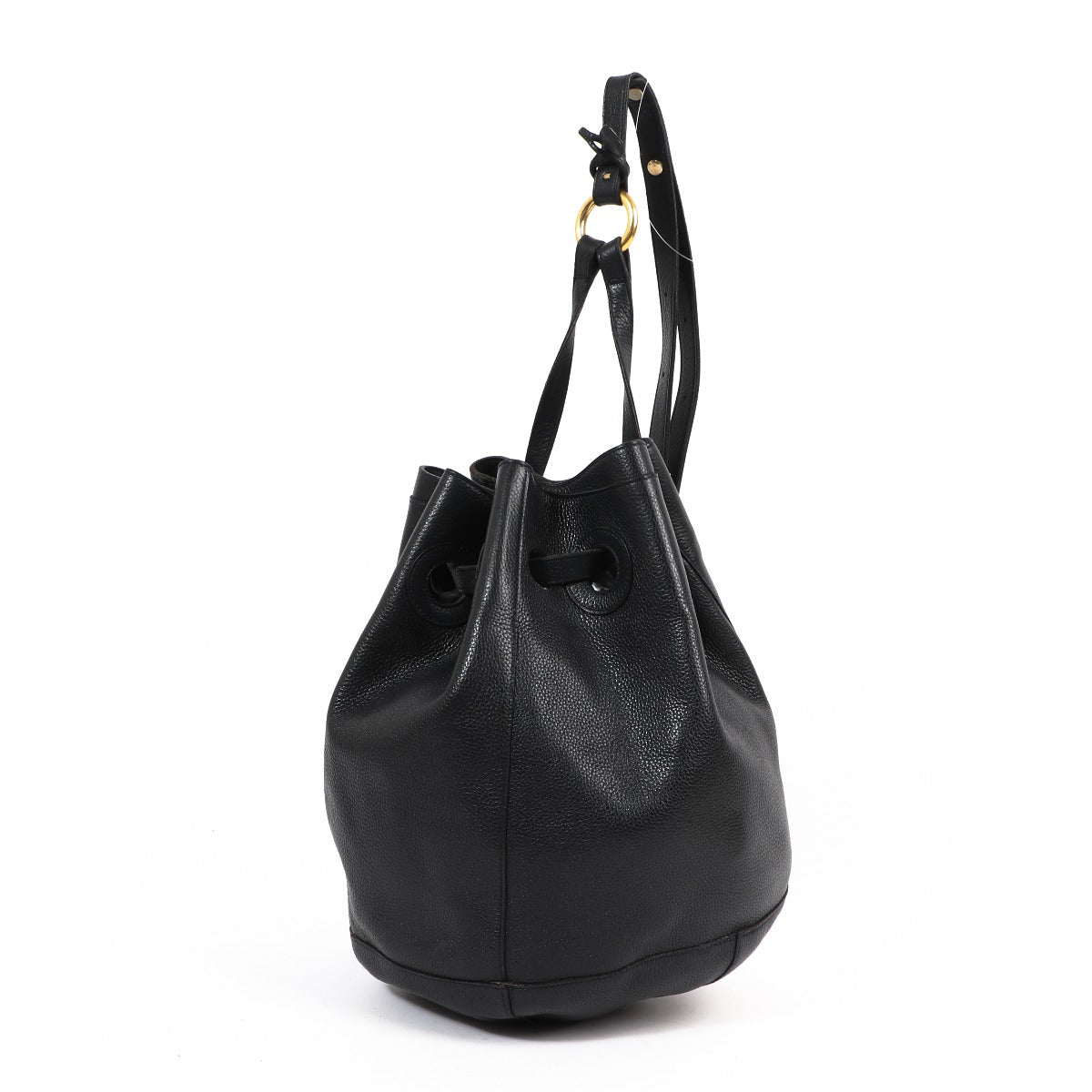 Sac seau en cuir bleu vintage Delvaux Olivier