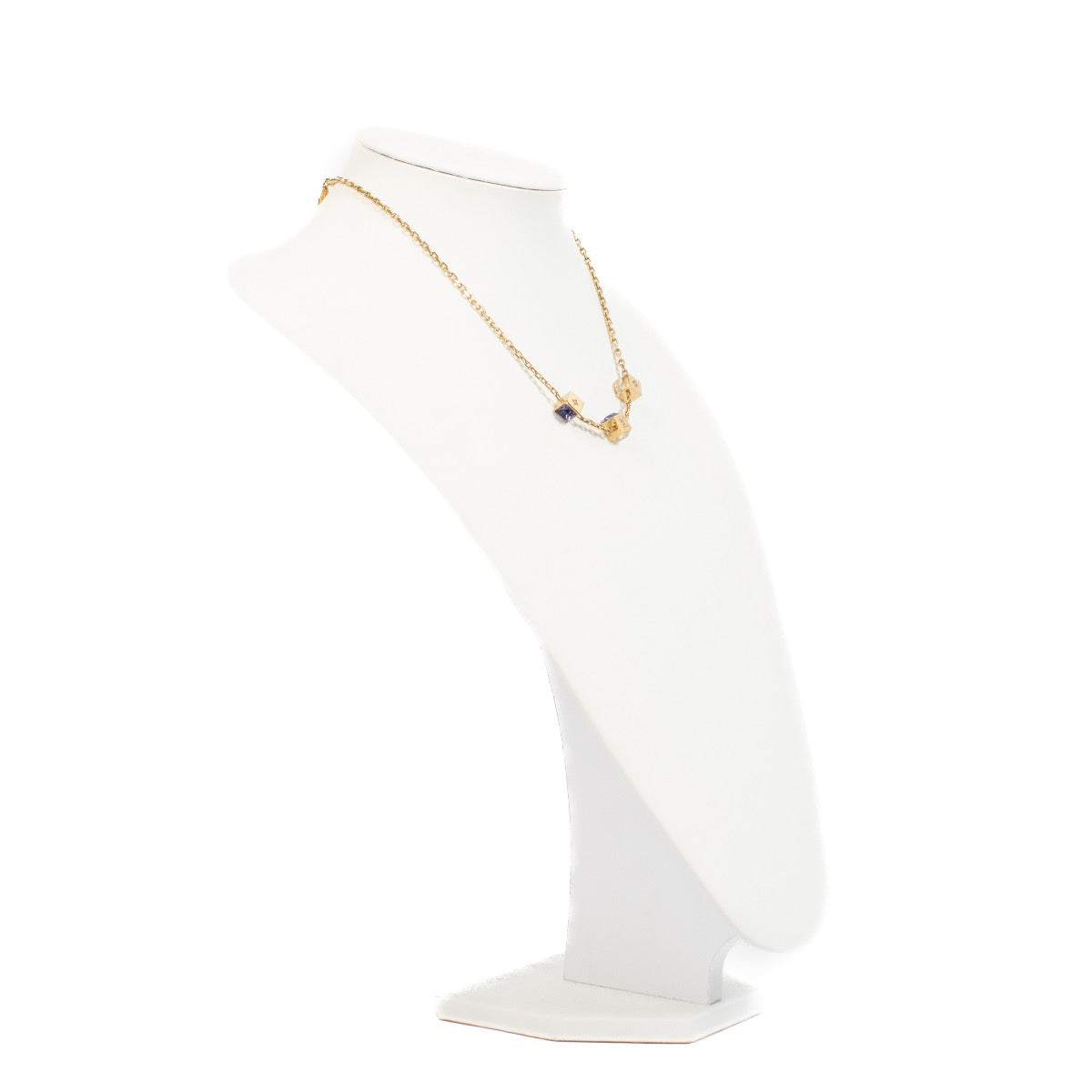 shop 100% authentic second hand Louis Vuitton Gold Gamble Cube Crystal Necklace on Labellov.com