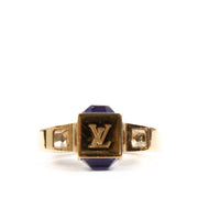 shop 100% authentic second hand Louis Vuitton Gold Gamble Cube Crystal Ring - Size 56 on Labellov.com
