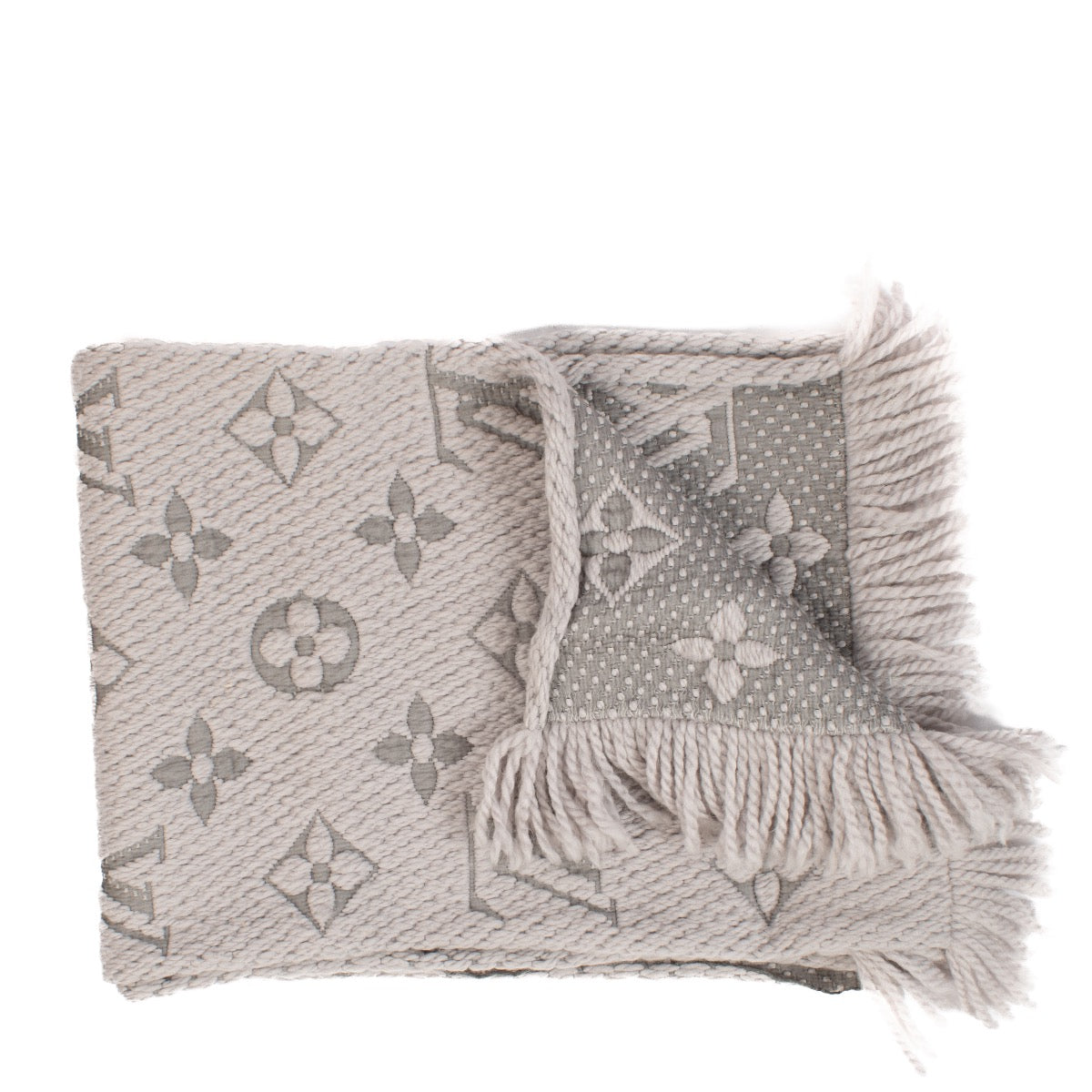 shop 100% authentic second hand Louis Vuitton Grey Logomania Scarf on Labellov.com