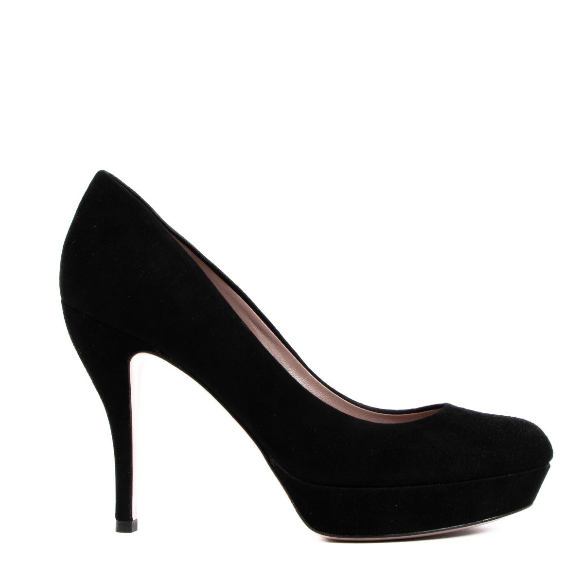 Gucci Black Suede Platform Pumps