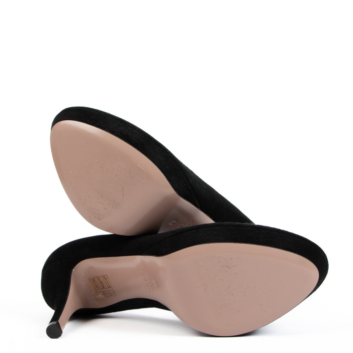 Gucci Black Suede Platform Pumps - Size 36