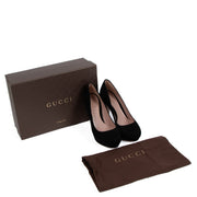 Gucci Black Suede Platform Pumps