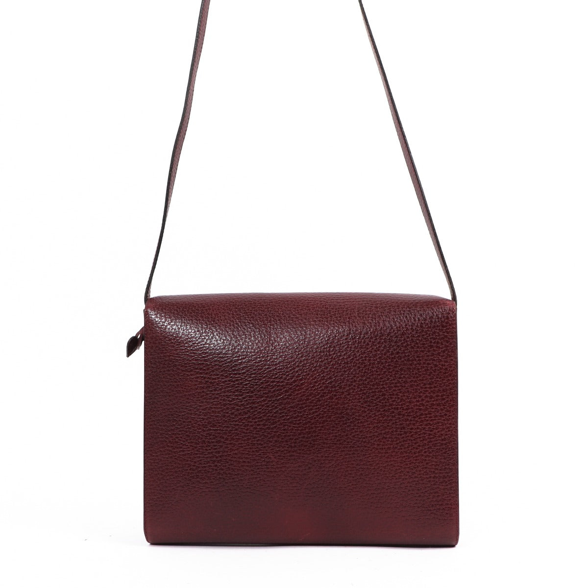 Delvaux Burgundy Leather Vintage Crossbody Bag