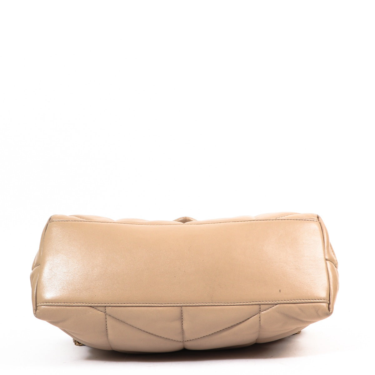 Saint Laurent Beige Puffer Small Chain Shoulder Bag