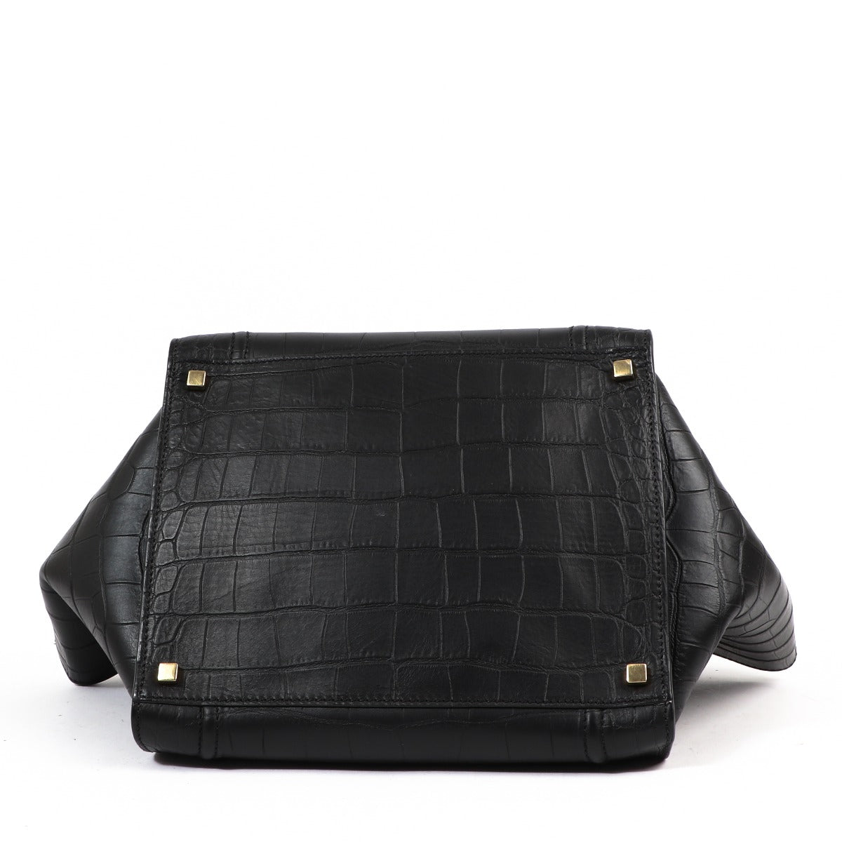 Celine Crocodile-Embossed Medium Luggage Phantom Tote Bag