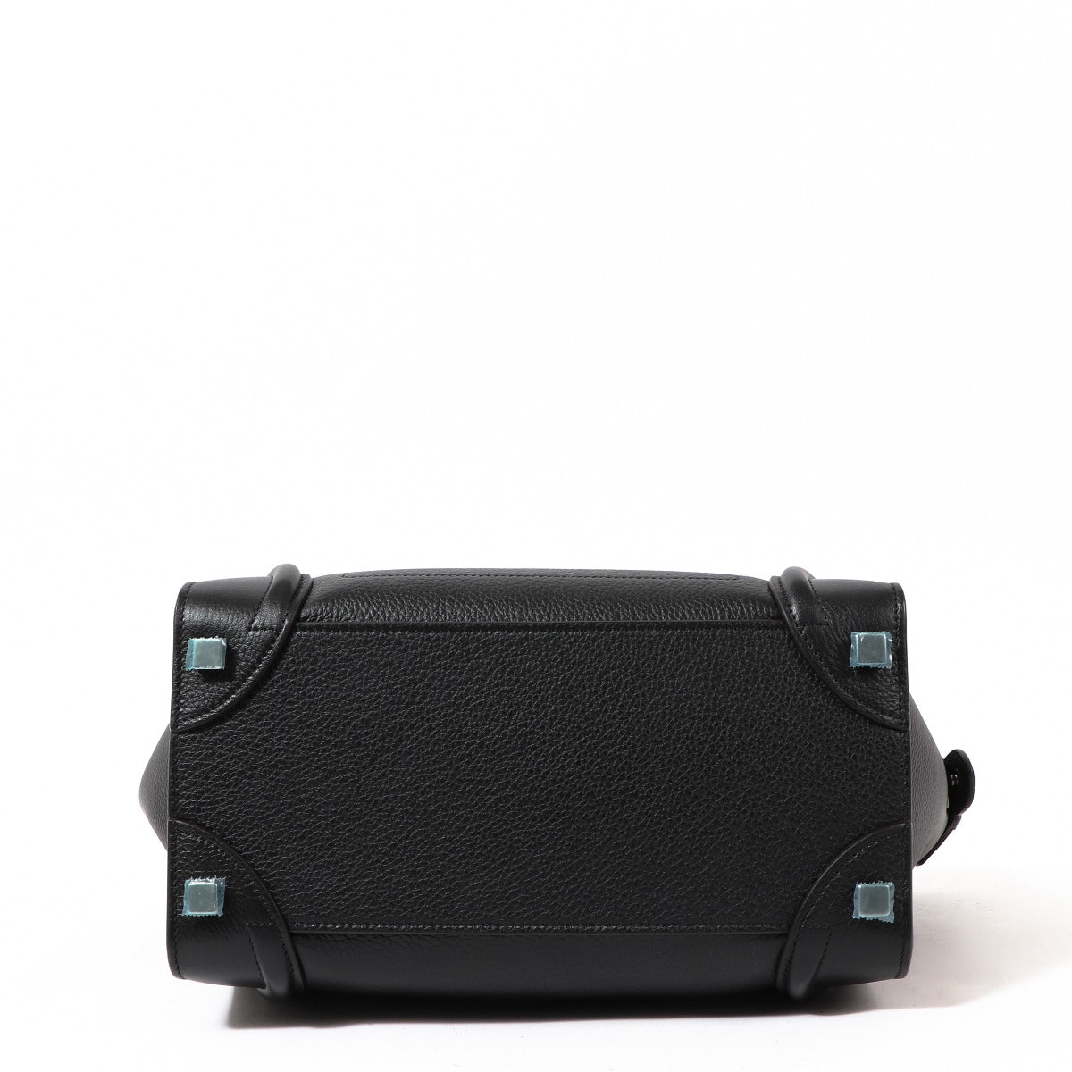 Celine Zwart Gekorreld Kalfsleer Mini Luggage Tote Tas