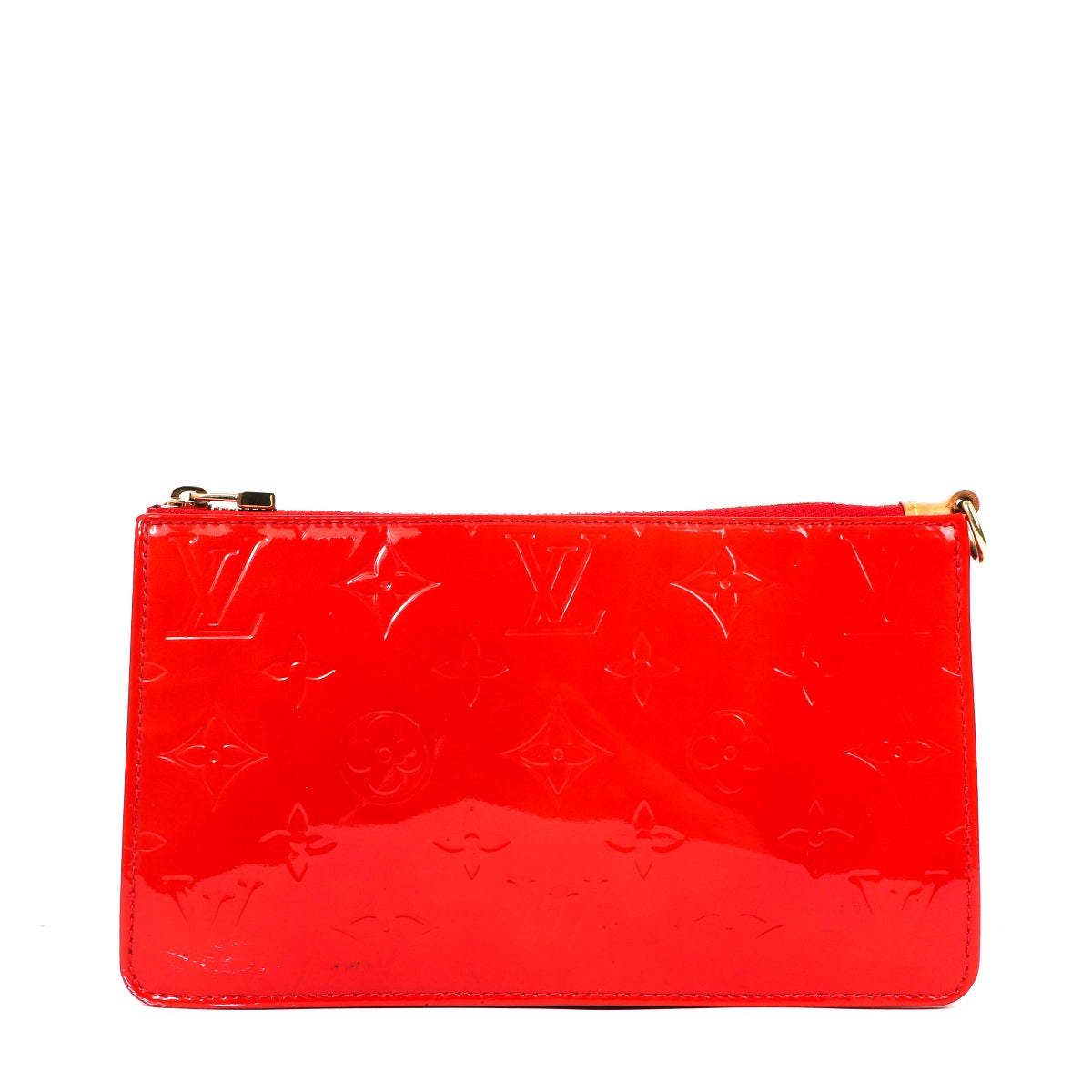 Buy an authentic second-hand Louis Vuitton Red Monogram Vernis Lexington Pochette Shoulderbag in very good condition at Labellov in Antwerp.