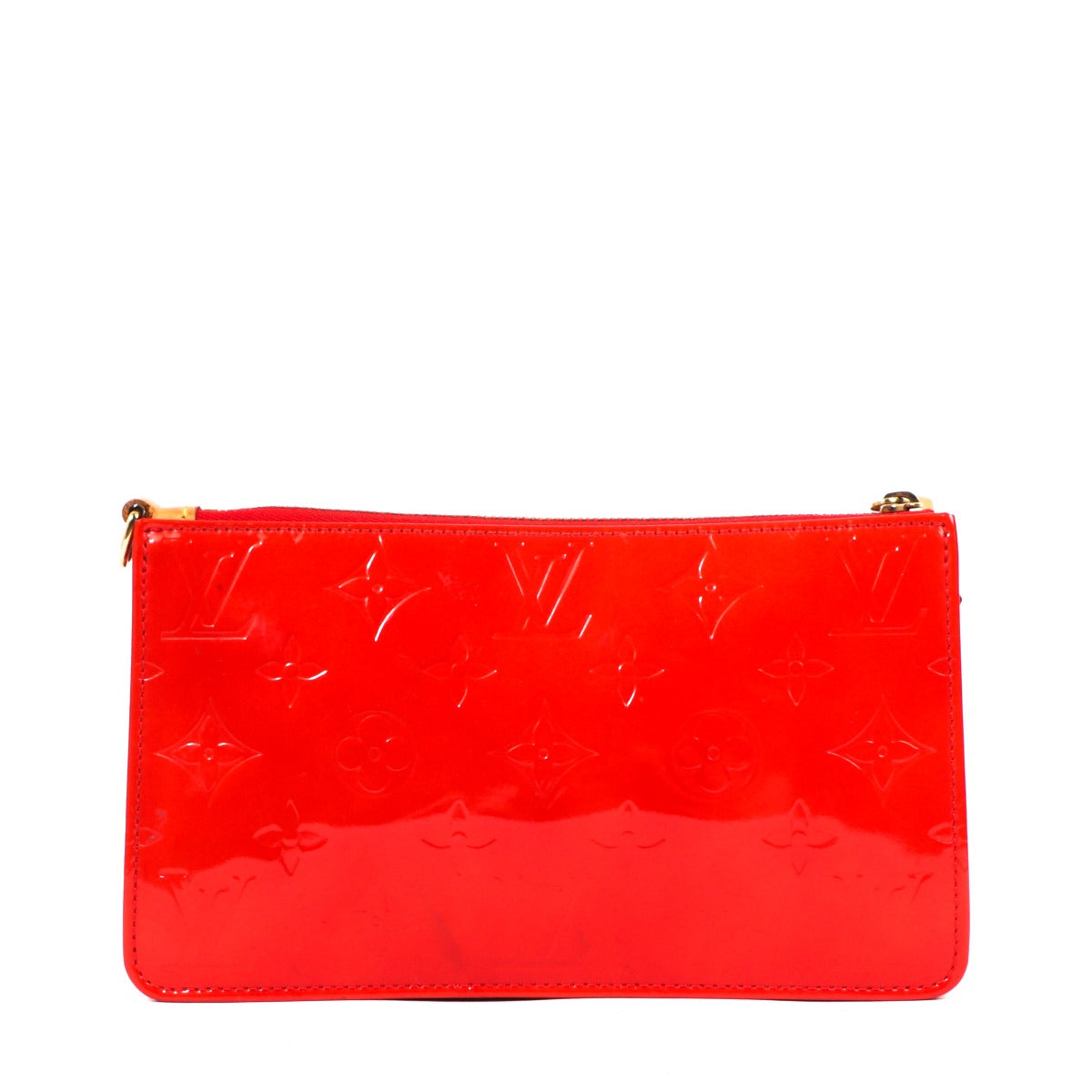 Buy an authentic second-hand Louis Vuitton Red Monogram Vernis Lexington Pochette Shoulderbag in very good condition at Labellov in Antwerp.
