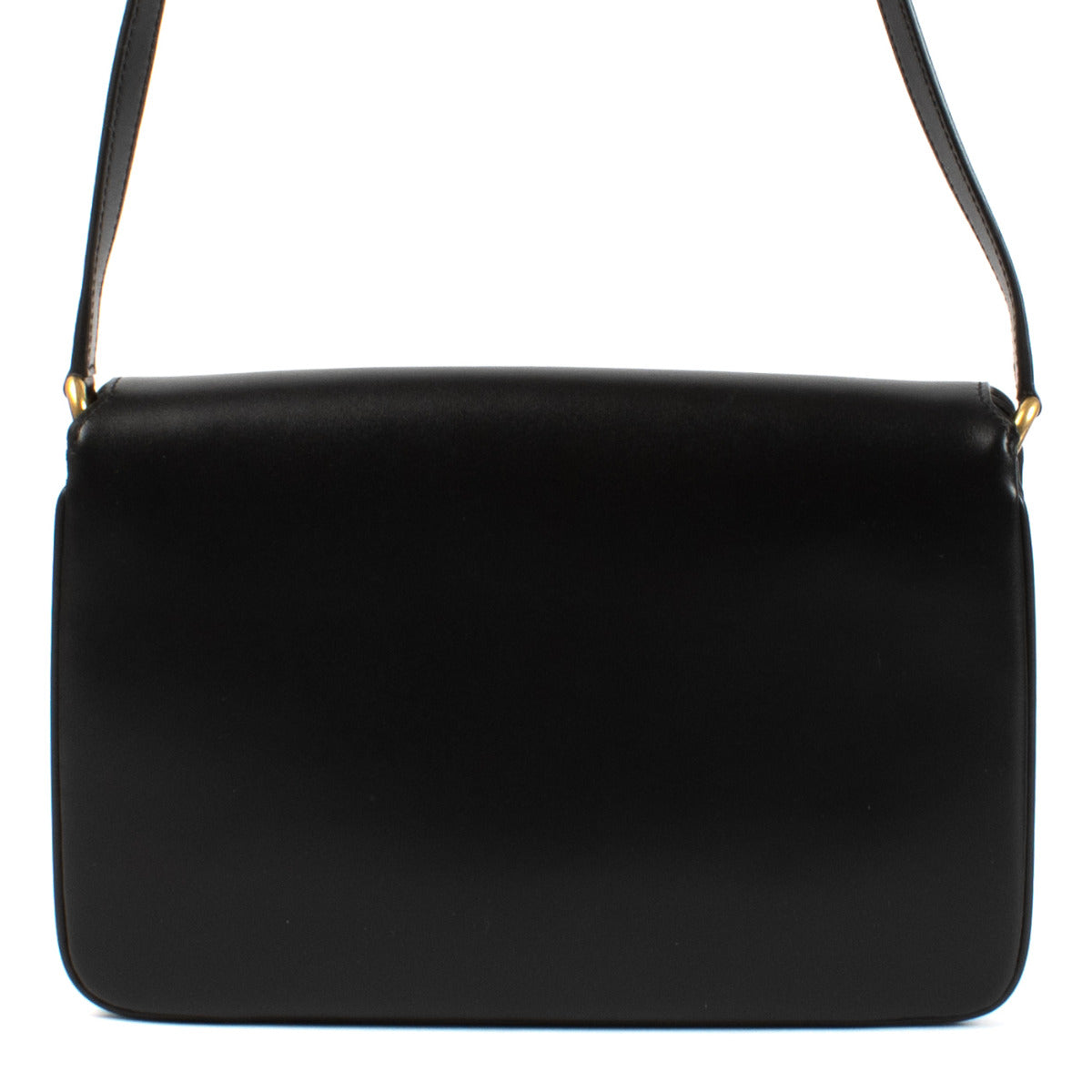 Sac cartable Le Maillon Saint Laurent en cuir lisse noir