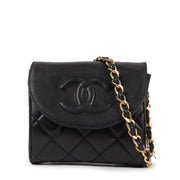 Buy an authentic Chanel Black Lambskin Leather Mini Classic Flap Bag in very good condition at Labellov in Antwerp.