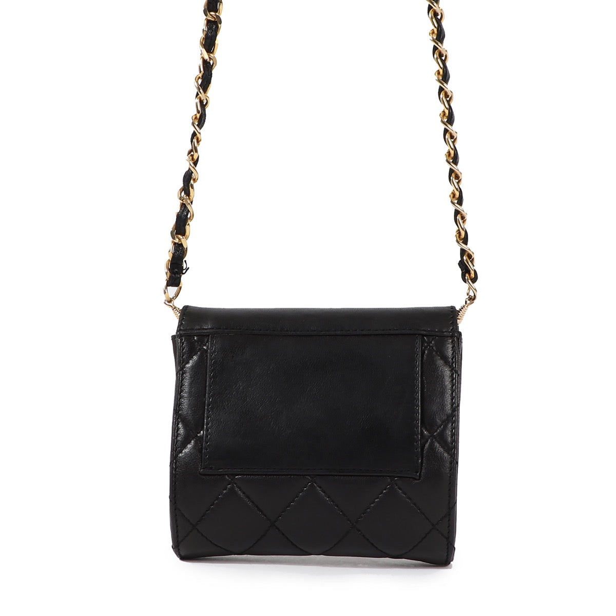 Buy an authentic Chanel Black Lambskin Leather Mini Classic Flap Bag in very good condition at Labellov in Antwerp.