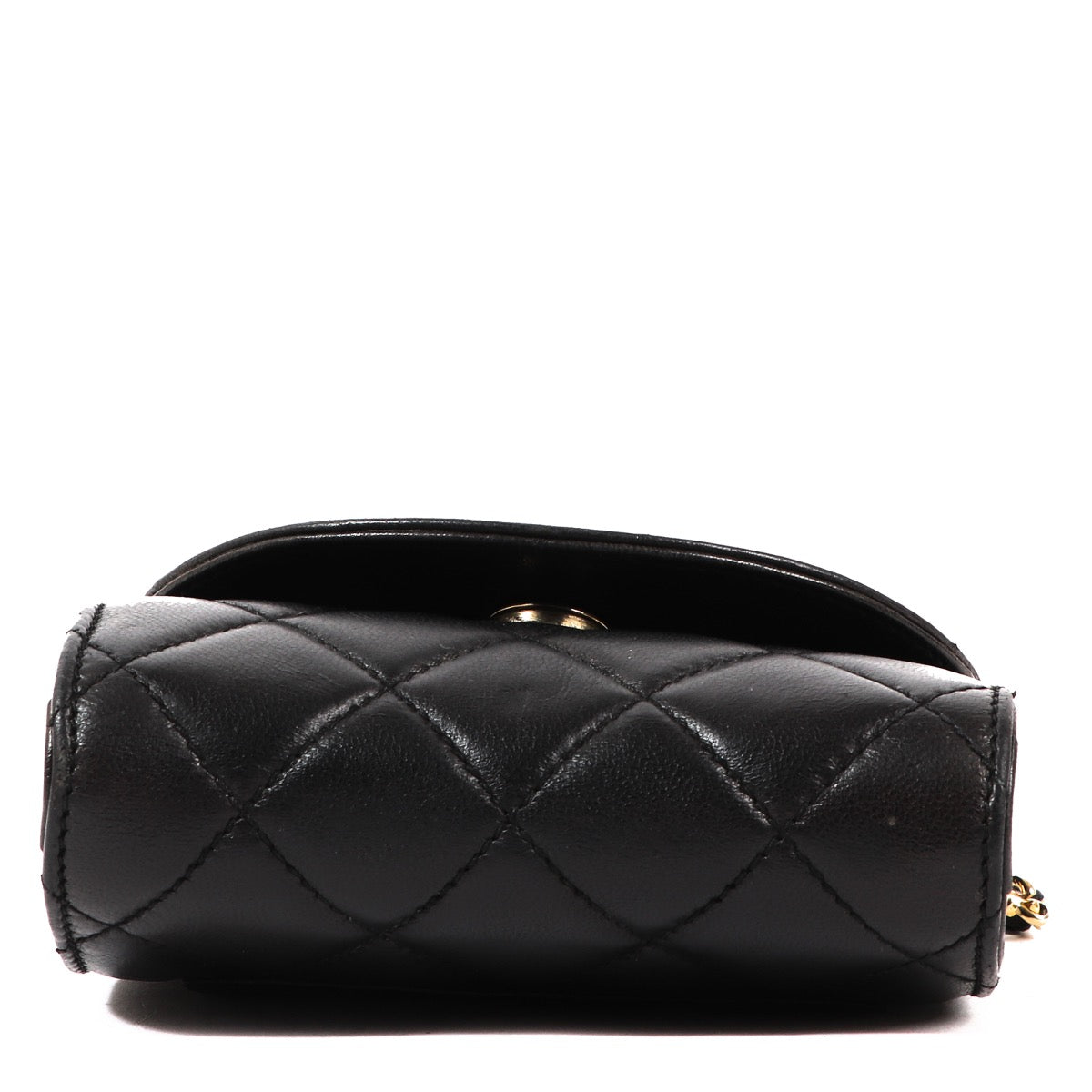 Buy an authentic Chanel Black Lambskin Leather Mini Classic Flap Bag in very good condition at Labellov in Antwerp.