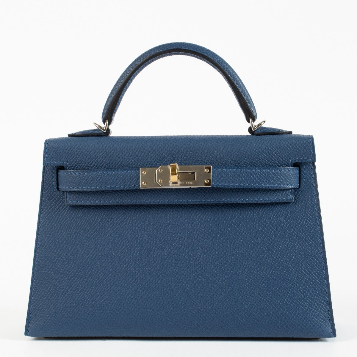 Hermès Kelly Mini II Bleu Tie Epsom Electrum Hardware