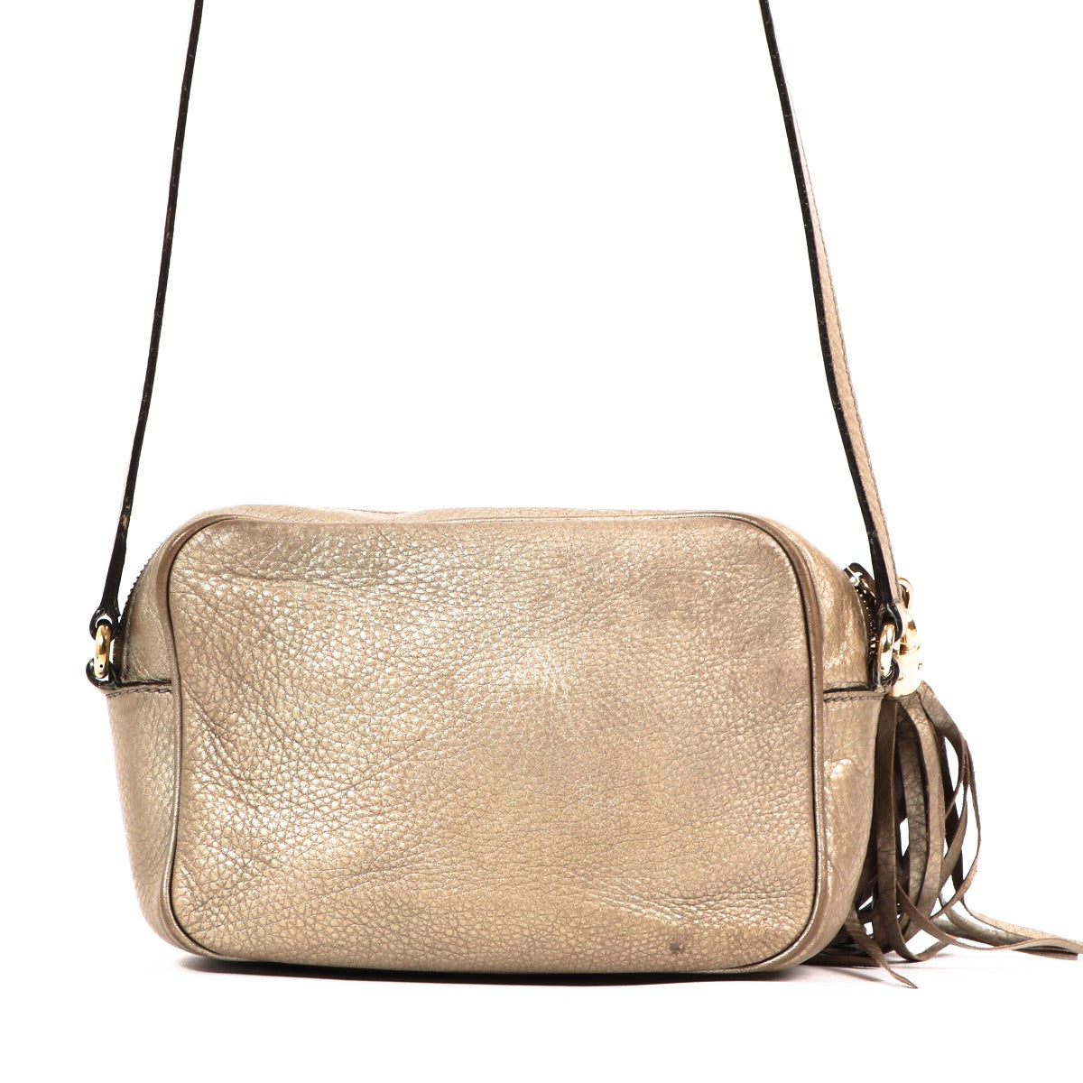 Gucci Metallic Brons Soho Disco Crossbody Tas