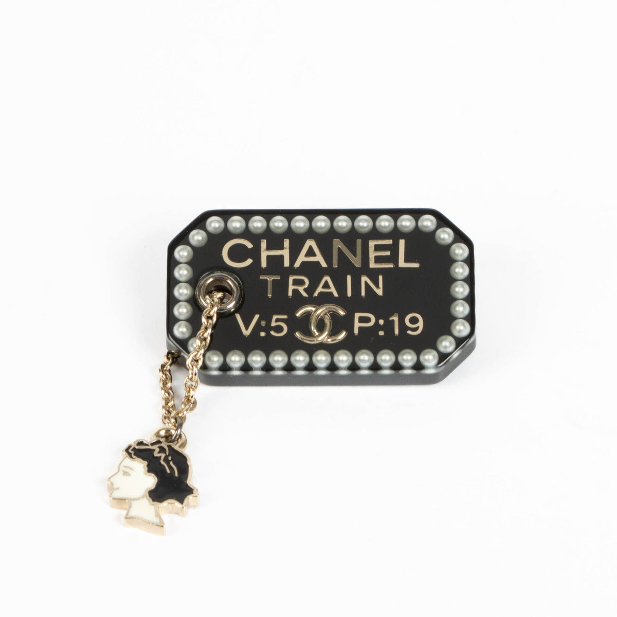 Chanel Zwarte Chanel Trein Broche
