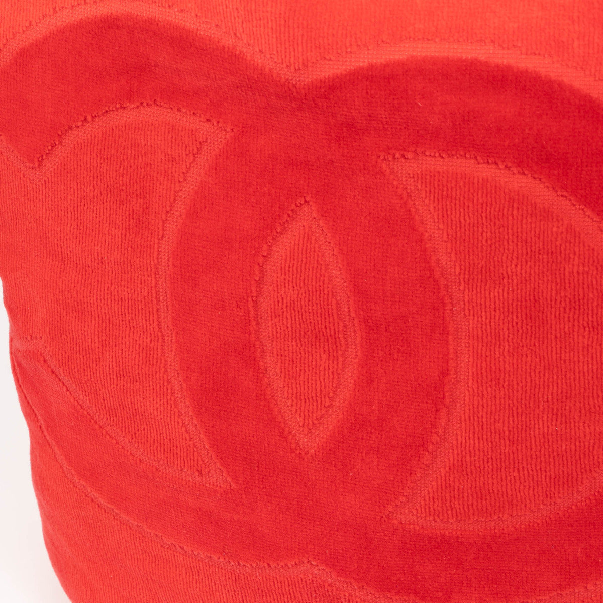Chanel Red CC Terry Beach Bag