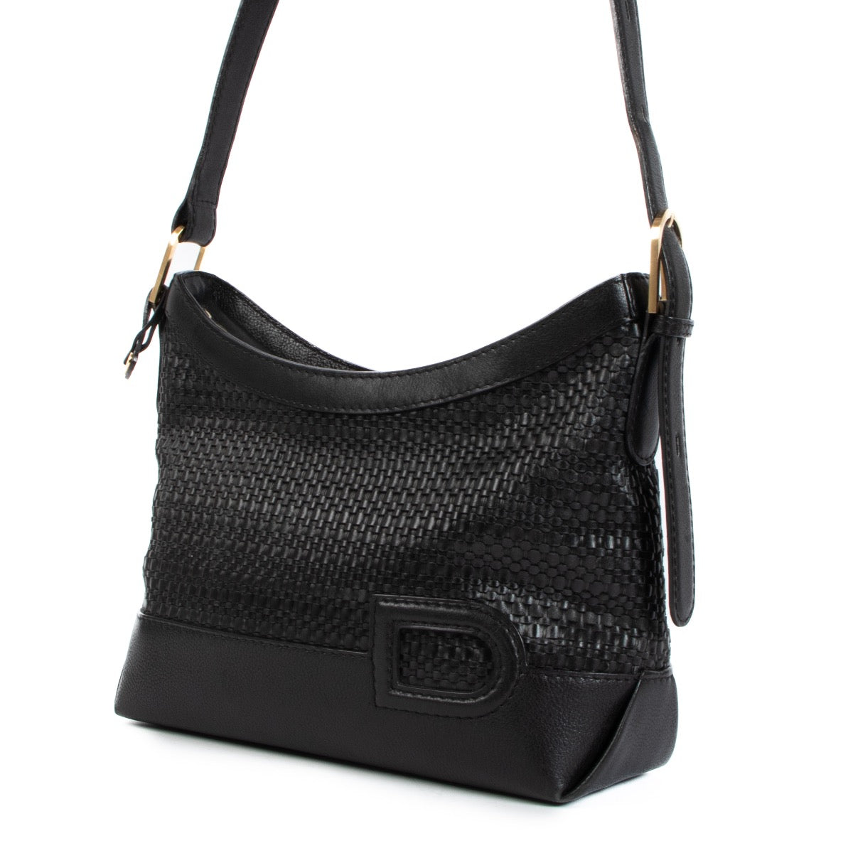 Delvaux Black Toile De Cuir Panier Grand Place Bag