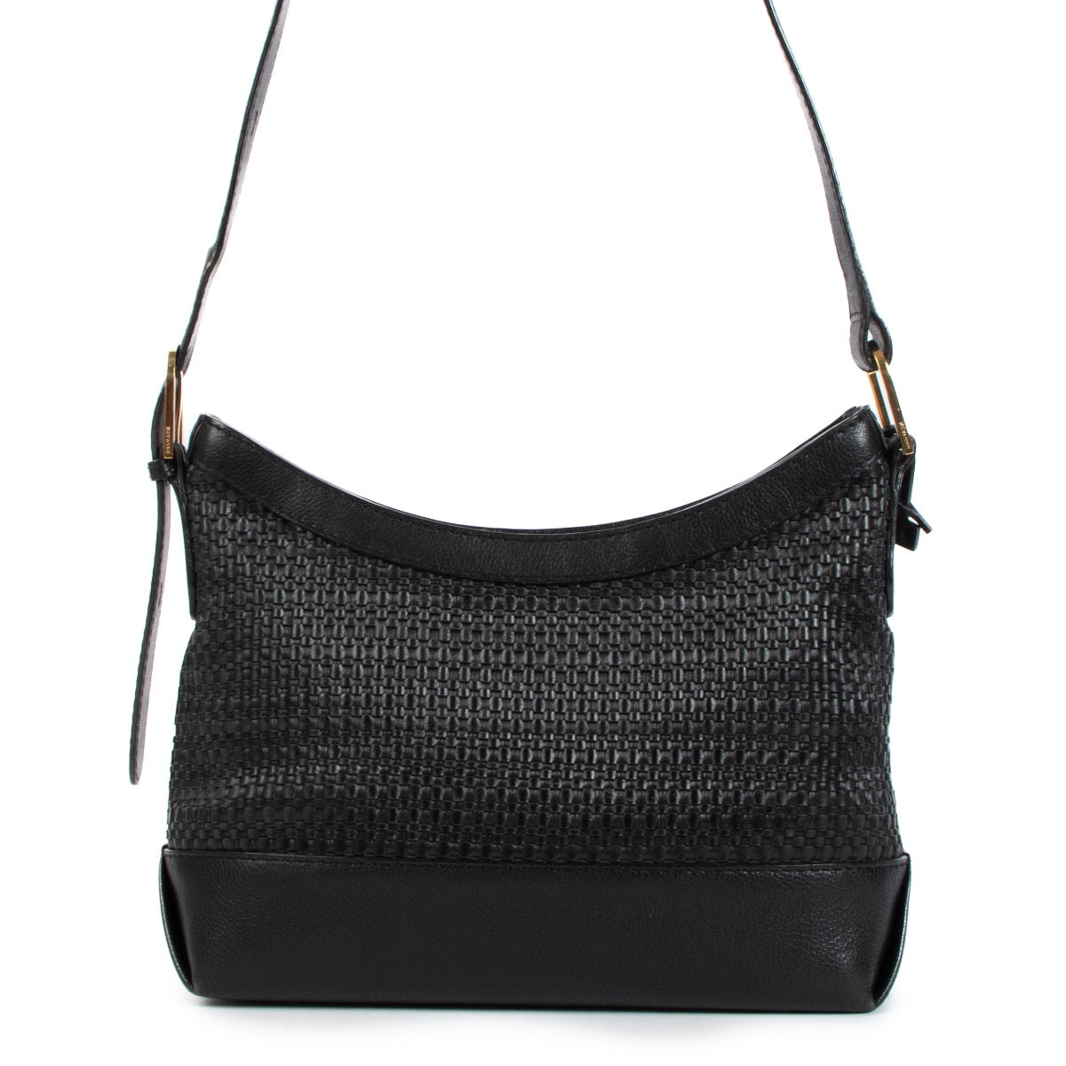 Delvaux Black Toile De Cuir Panier Grand Place Bag
