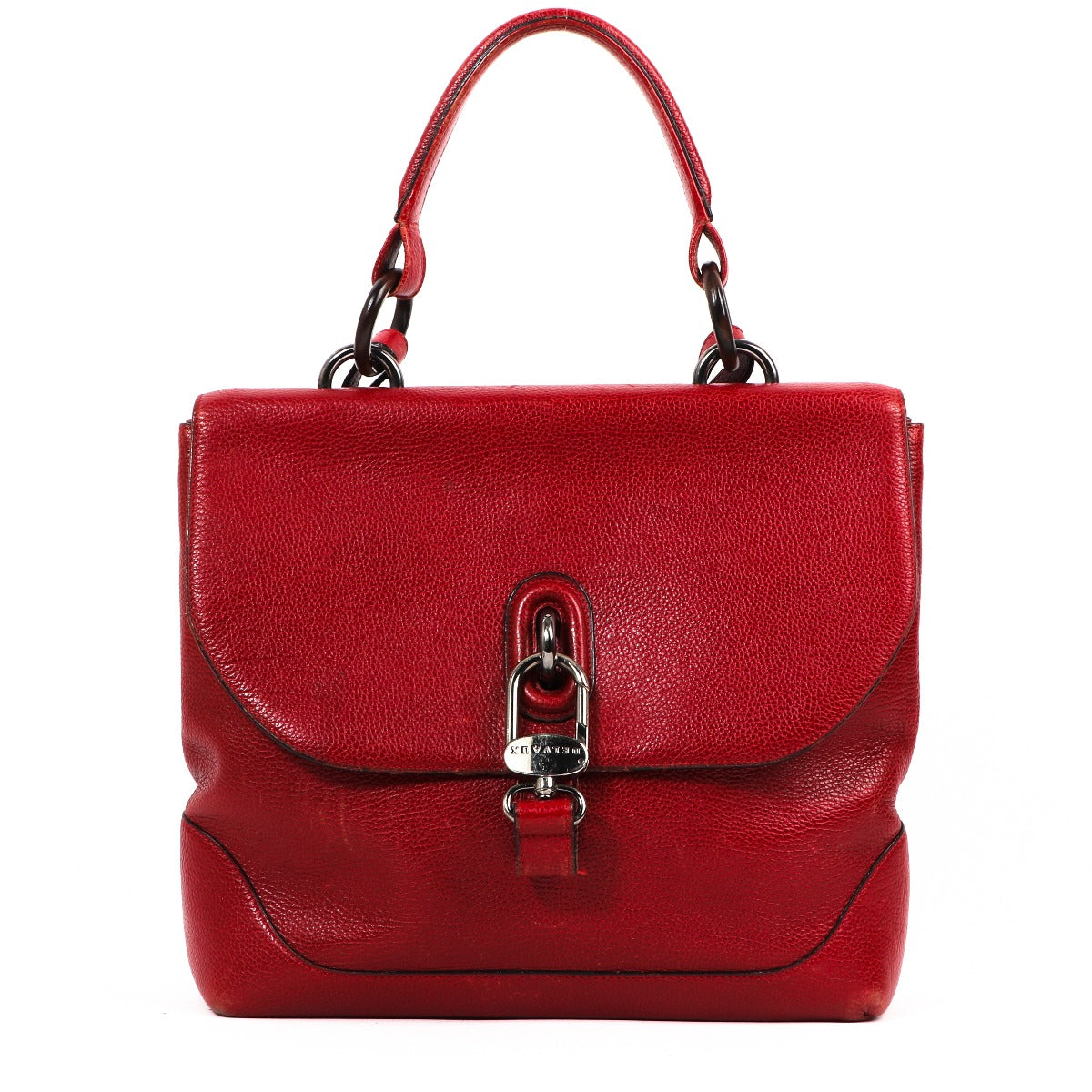 Delvaux Red Leather Vintage Shoulder Bag